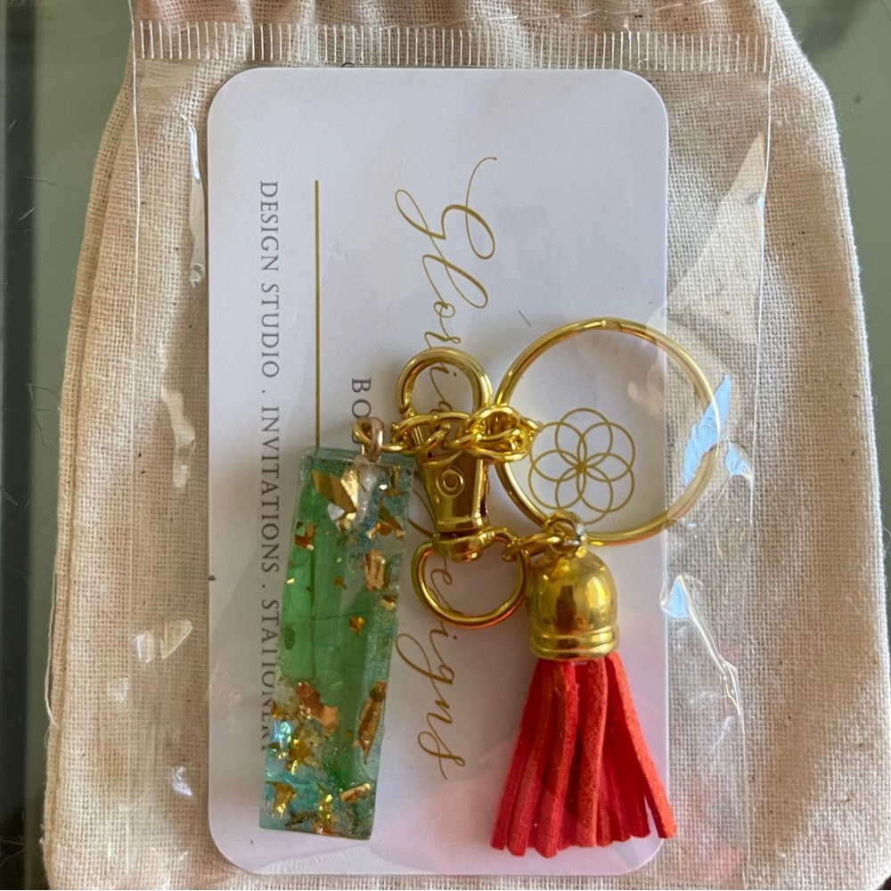 Art Resin Initial Keychain, Personalized Resin  Custom Colors letters